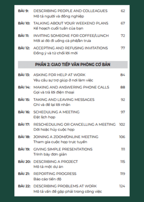 TIẾNG ANH GIAO TIẾP THỰC CHIẾN CHO NGƯỜI ĐI LÀM - CƠ BẢN