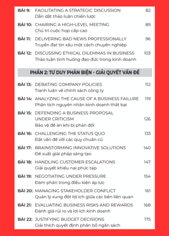 TIẾNG ANH GIAO TIẾP THỰC CHIẾN CHO NGƯỜI ĐI LÀM – NÂNG CAO