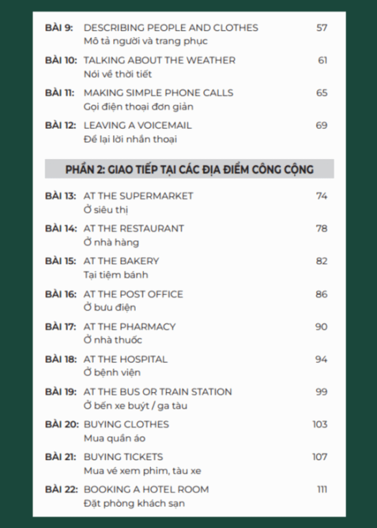 TIẾNG ANH GIAO TIẾP THỰC CHIẾN – ĐỜI SỐNG HÀNG NGÀY – CƠ BẢN