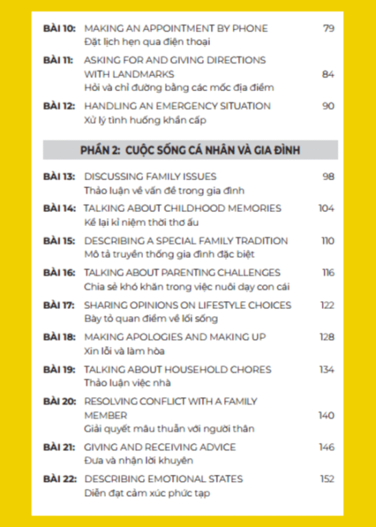 TIẾNG ANH GIAO TIẾP THỰC CHIẾN - ĐỜI SỐNG HÀNG NGÀY - TRUNG CẤP